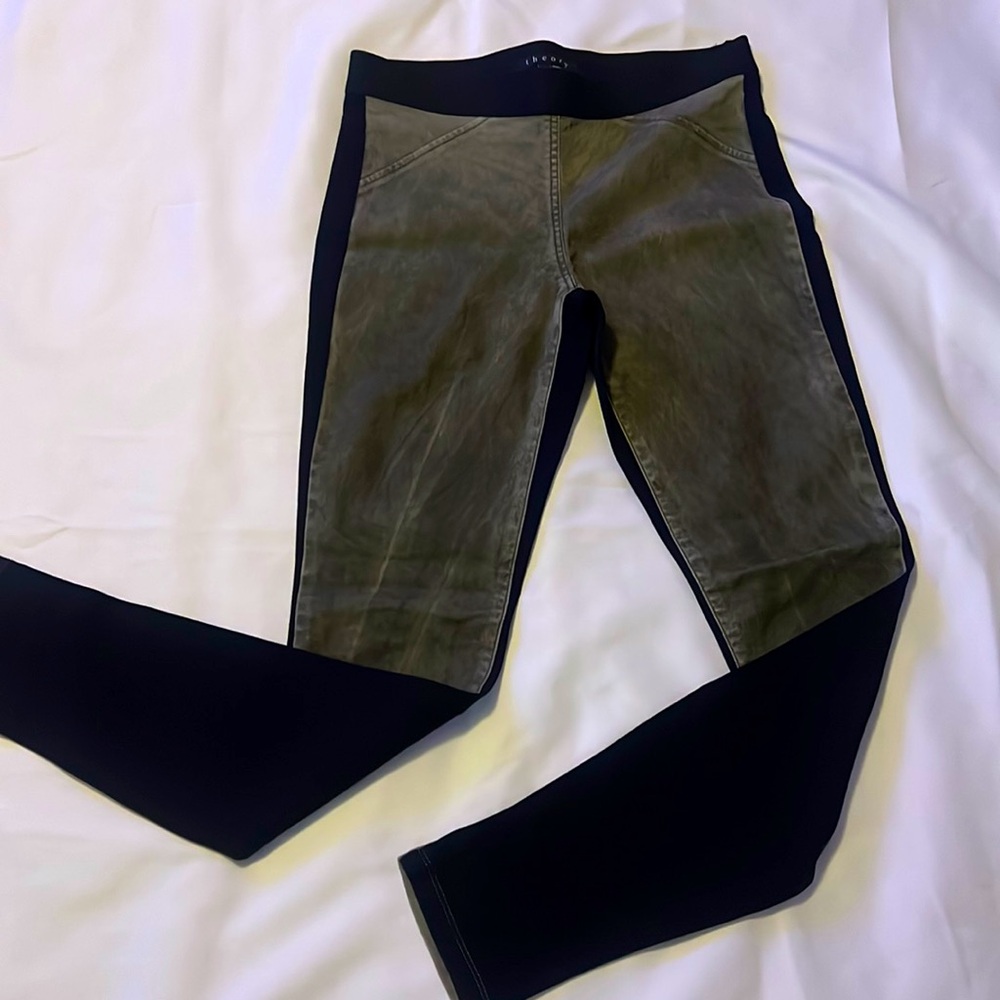 Theory pants, size 6. Like new!! Front gray 100% lamb leather